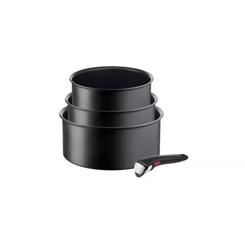 TEFAL Pannenset, 4-delig | L7649453 Ingenio Ultimate | 16/18/20 cm | aluminium | zwart