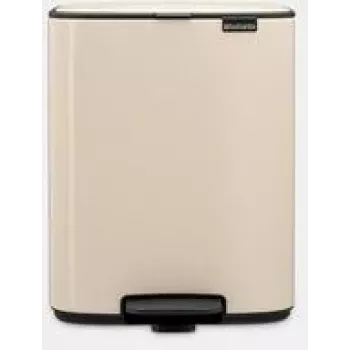 Brabantia Bo pedaalemmer 12 L rechthoekig staal beige
