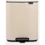Brabantia Bo pedaalemmer 12 L rechthoekig staal beige