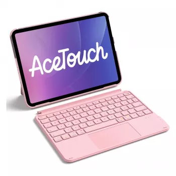 Inateck KB04122 Ace Touch toetsenborthoes voor iPad 11 / iPad Air 4/5, QWERTZ, roze
