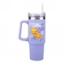 Paladone Minecraft paarse geïsoleerde beker met rietje, 900 ml