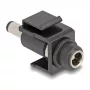 DeLOCK Keystone-module DC 5,5 x 2,1 mm bus naar stekker zwart