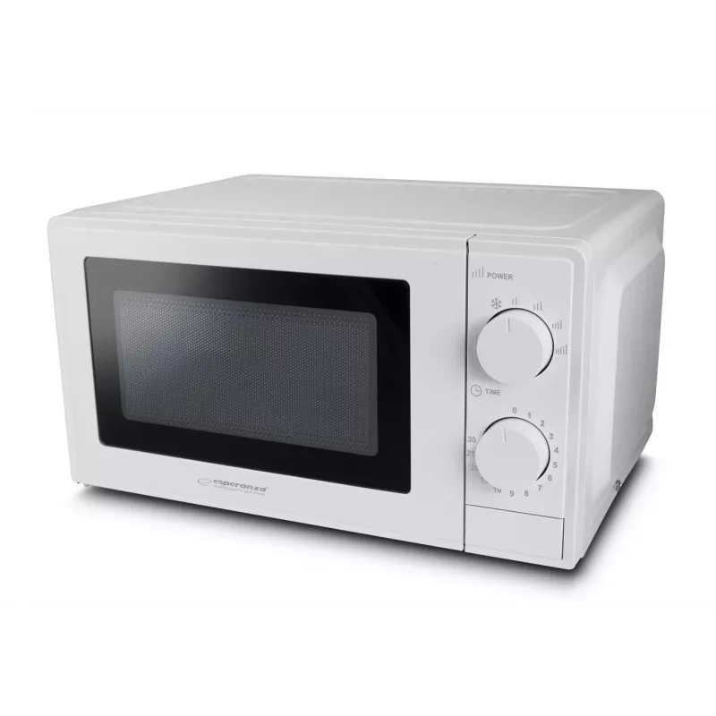 Esperanza ESTOFADO EKO011W solo magnetron, vrijstaand, 20 l, 700 W, 5 vermogensniveaus, draaiplateau 24,5 cm, wit