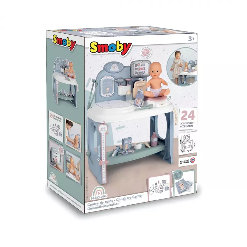 Smoby Baby Care Center Model 2024 240305 met accessoires en interactieve functies