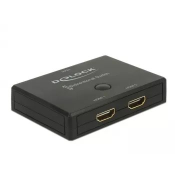 DeLock HDMI 2 - 1 switch bidirectioneel 4K 60 Hz - video/audio-switch - 2 x HDMI - desktop