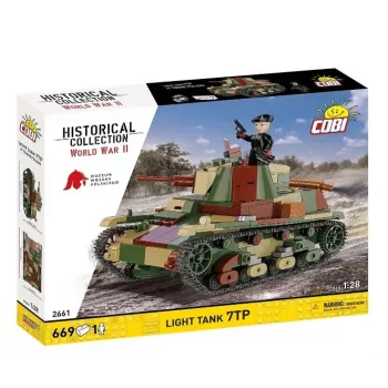 Cobi bouwstenen lichte tank 7TP model, 669 stukjes, COBI-2661