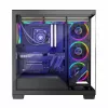 PC-behuizing MODECOM Volcano Stellar 5F ATX Midi Tower, gehard glas, 5 voorgeïnstalleerde ventilatoren, USB‑C, ondersteunt microATX/ATX, max. GPU 420 mm, CPU-koelerhoogte 175 mm