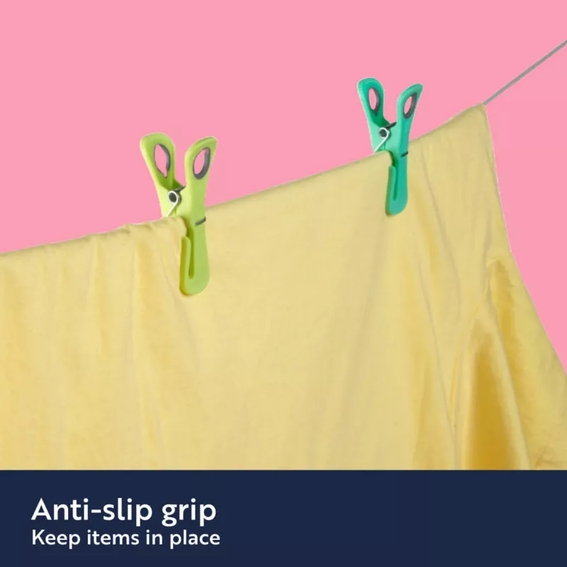 Beldray Dual-Grip Pegs LA035716RPFEU7 groen/blauw – wasknijpers, Dual-Grip-design