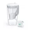 Brita Glass+1 Maxtra Pro Pure Performance glazen filterkan, 2,5 l totaal / 1,5 l gefilterd, vaatwasserbestendig, grijs