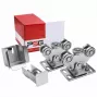 PSG 60.00P.70 rolwagenpakket voor schuifpoorten voor 70x70x4 mm-rail