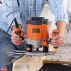Router/trimmer Black & Decker KW1200EKA-QS — compacte bovenfrees met instelbare diepte-instellingen, ergonomisch ontwerp