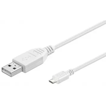 Microconnect USBABMICRO0,30W USB-kabel USB 2.0 0,3 m USB A Micro-USB B wit