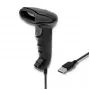 Qoltec 50866 1D CCD laser barcodescanner, USB, zwart