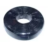 Platte telefoonkabel, litze, 100 meter, zwart