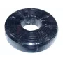 Platte telefoonkabel, litze, 100 meter, zwart