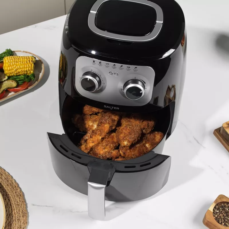 Handmatige heteluchtfriteuse Salter EK6364VDE, 4,2 l inhoud, compacte friteuse voor op het aanrecht