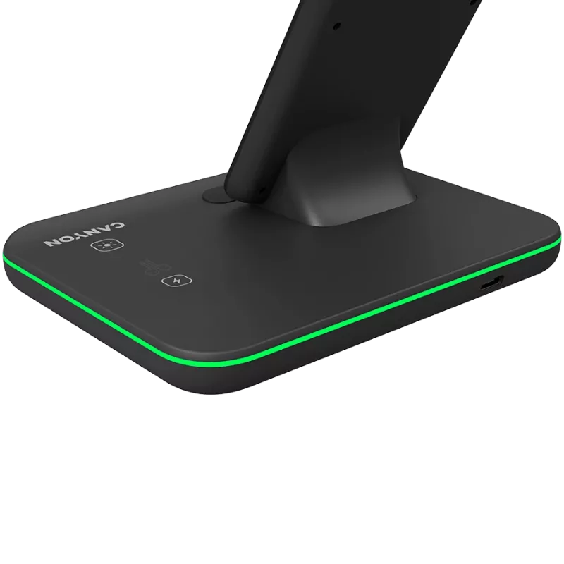 Canyon Draadloze oplader Dock 3in1 QI voor Apple 15W zwart retail