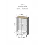 Cama Meble LOTTA 2D2D kledingkast, wit + Sonoma-eiken