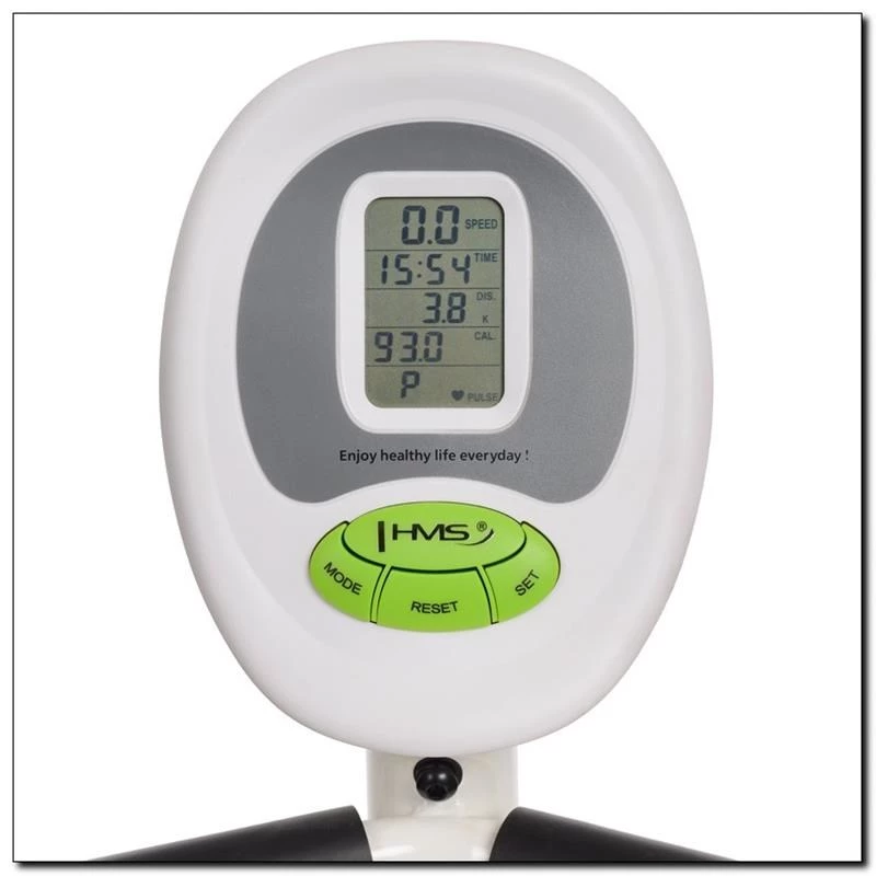 Horizontale magnetische hometrainer wit en groen HMS R9259