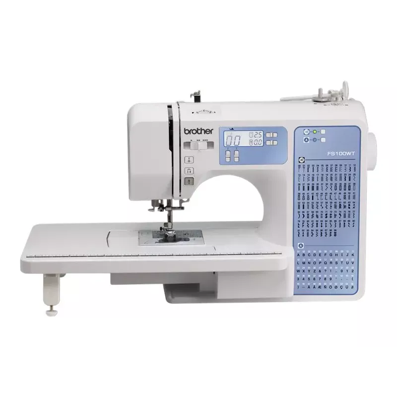 Naaamachine Brother FS100WT — 100 stiksteken, 850 SPM, 7 mm steekbreedte, automatische naaldinrijger, LCD