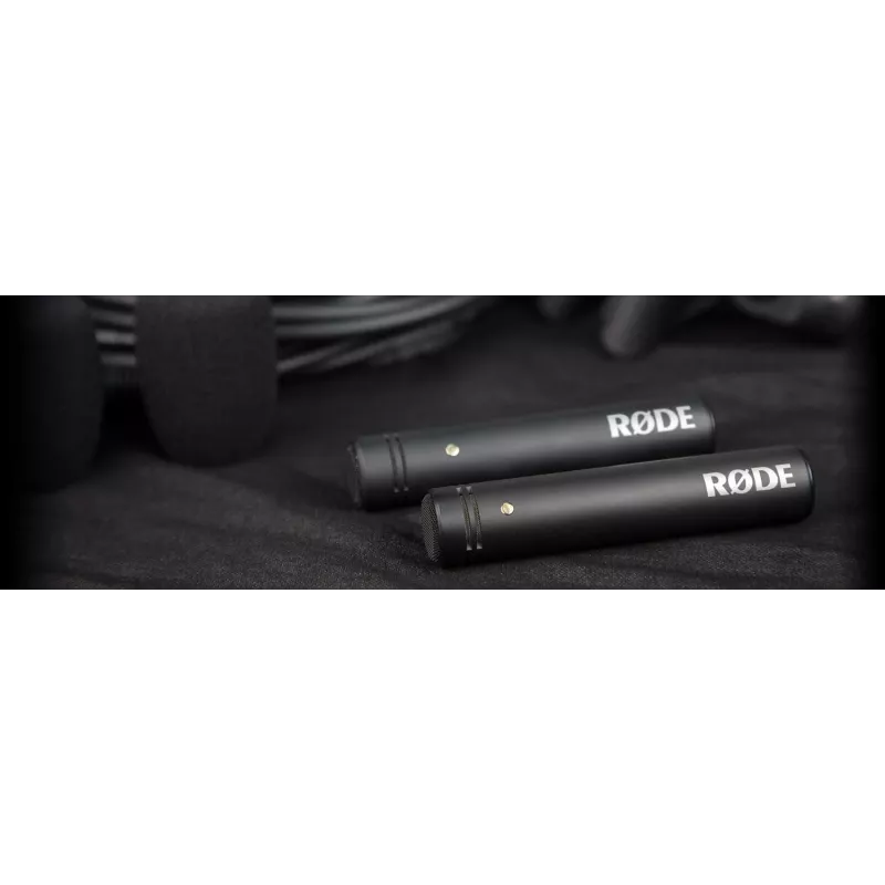 Studio-condensatormicrofoon RØDE M5 — bedraad, 20–20000 Hz, 200 Ω, -34 dB, 20×100 mm, zwart