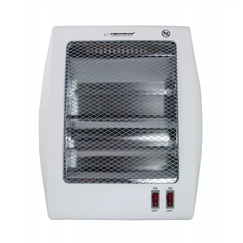 Quartz-elektrische heteluchtkachel ESPERANZA EHH010 400W/800W, wit, 1,2 m kabel, toetsen, instelbare thermostaat