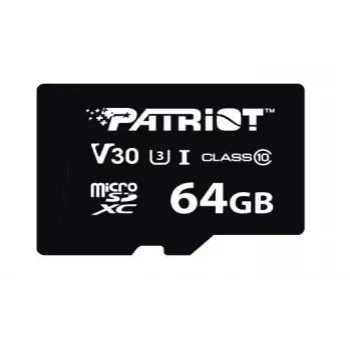 MicroSDXC-geheugenkaart PATRIOT VX Series 64 GB UHS-I U3 V30 Class 10 90/80 MB/s waterdicht met schrijfbeveiliging