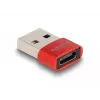 Delock - USB-adapter - USB (M) naar 24 pin USB-C (W) - USB2.0 3 A - rood (60050)