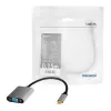 USB Type-C naar VGA (D-Sub) video-adapterkabel LOGILINK CUA0104 0,15 m, grijs/zwart