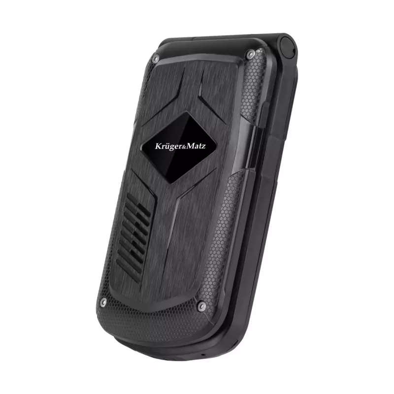 Flip-telefoon Kruger & Matz Iron 5 Flip KM0466 — dual-SIM, 2,4-inch display, IP68/IP69K, 1200 mAh
