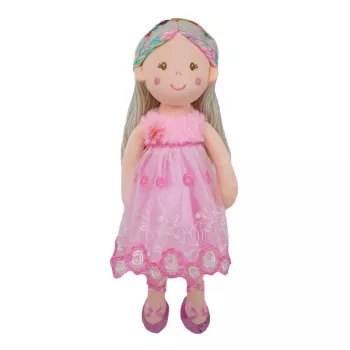 TULILO Kornelia stoffen pop 50 cm – zacht stoffen speelgoed, 50 cm hoogte