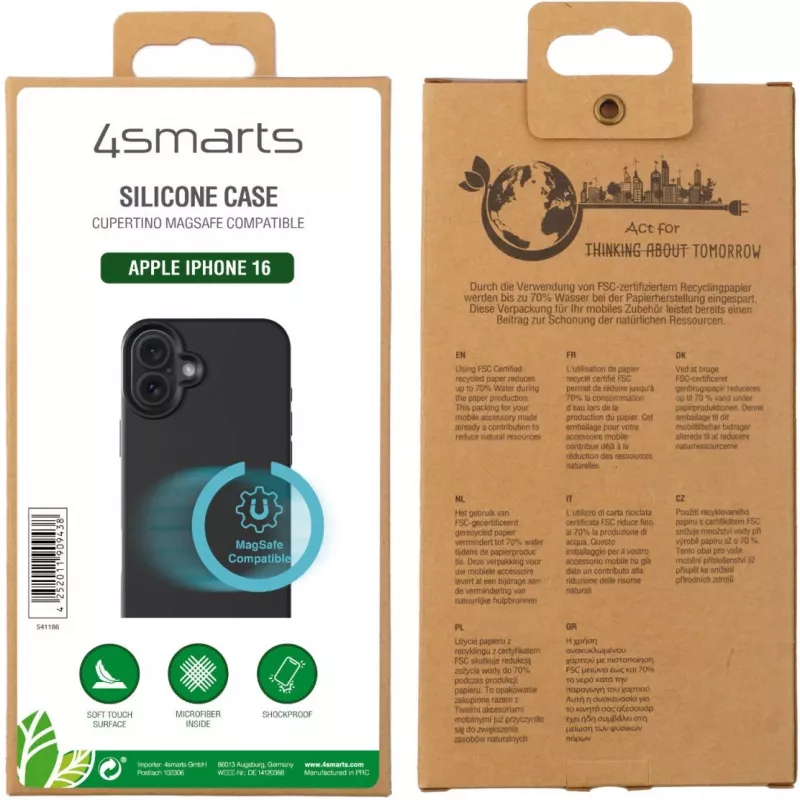 4smarts siliconenhoesje Cupertino voor Apple iPhone 16 MagSafe-compatibel
