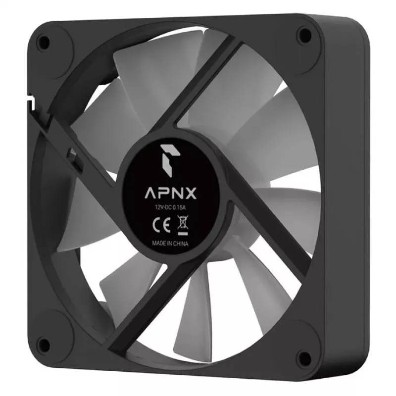 Behuizingsventilator APNX FP1-Q 120 PWM ARGB-BK 120mm PWM ARGB zwart