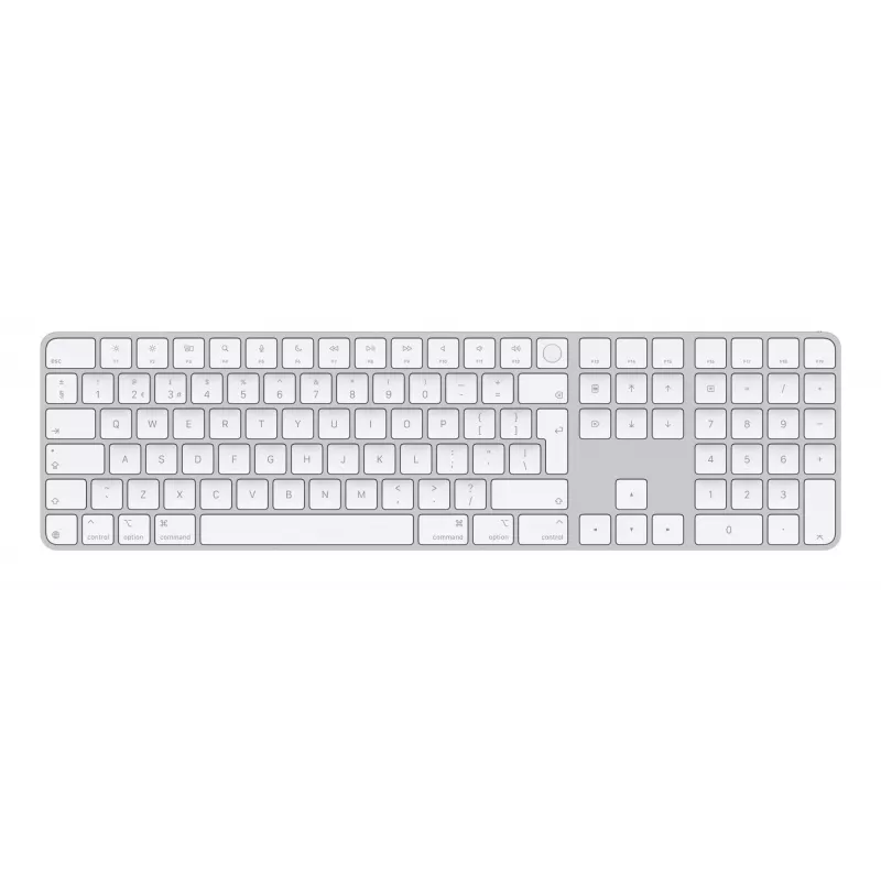 Apple Magic Keyboard met Touch ID en numeriek toetsenblok, UK English, wit (MXK73B/A)