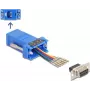 DeLOCK D-Sub 9 bus naar RJ12 bus montageset blauw