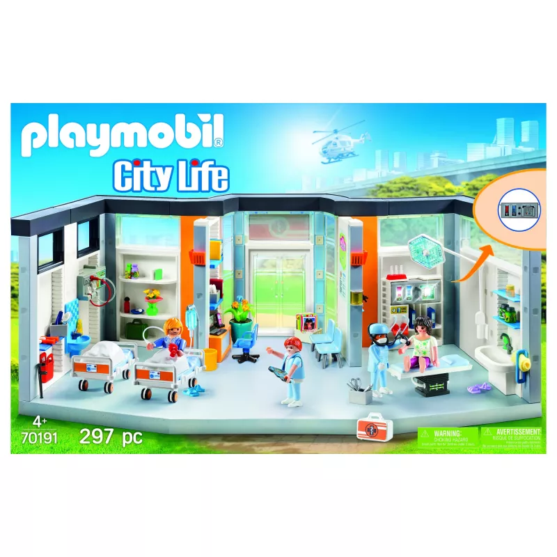Speelfiguur Playmobil 70191 Ingerichte ziekenhuisvleugel 297 delen