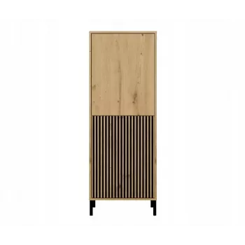 KAMARO 2DK smalle/GŁ eiken ARTISAN DISPLAY CABINET