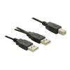 USB-kabel DeLOCK USB-B/USB-A kabel 1 m zwart