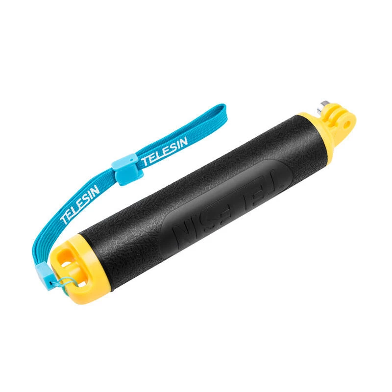 Drijvende rubberen grip voor actie- en sportcamera's Telesin GP-MNP-300-YL, geel