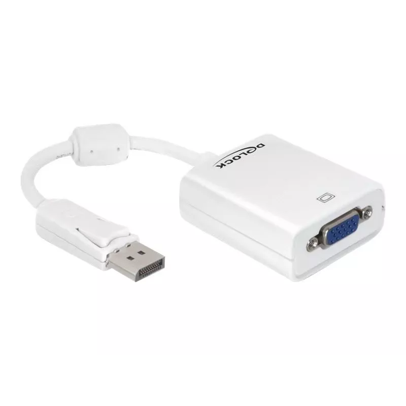 Videokabel-adapter DeLOCK 61766 0,125m VGA DisplayPort wit