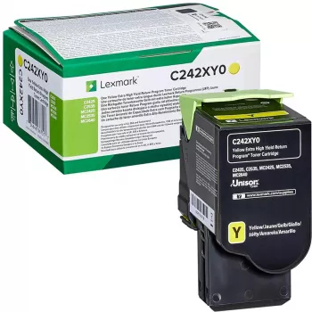 Toner-cassette Lexmark C242XY0 3000 pagina's geel