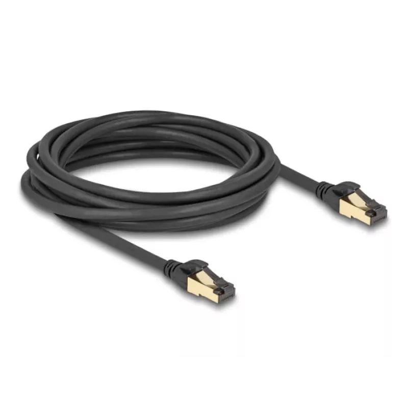 Netwerkkabel DeLOCK RJ45 Cat.6A stekker naar stekker S/FTP 5m zwart