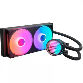 Vloeistof-CPU-koeler NZXT Kraken Core RGB 240 – all-in-one 240-mm-radiator, RGB-verlichting, zwart