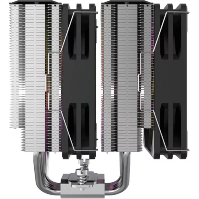 CPU-koeler Silentware Titan RGB dual-tower met 6 heatpipes en 2×120mm PWM A-RGB-ventilatoren