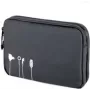 Compacte tech-tas TROIKA BBL64/BK – robuuste zwarte accessoiretas voor kabels en kleine gadgets