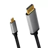 LogiLink CUA0100 kabeladapter DisplayPort USB 3.2 Gen1 Type-C 1,8m zwart grijs