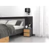 Nachtkastje Topeshop M2 ANTRACYT/ARTISAN 2 laden antraciet eiken hout