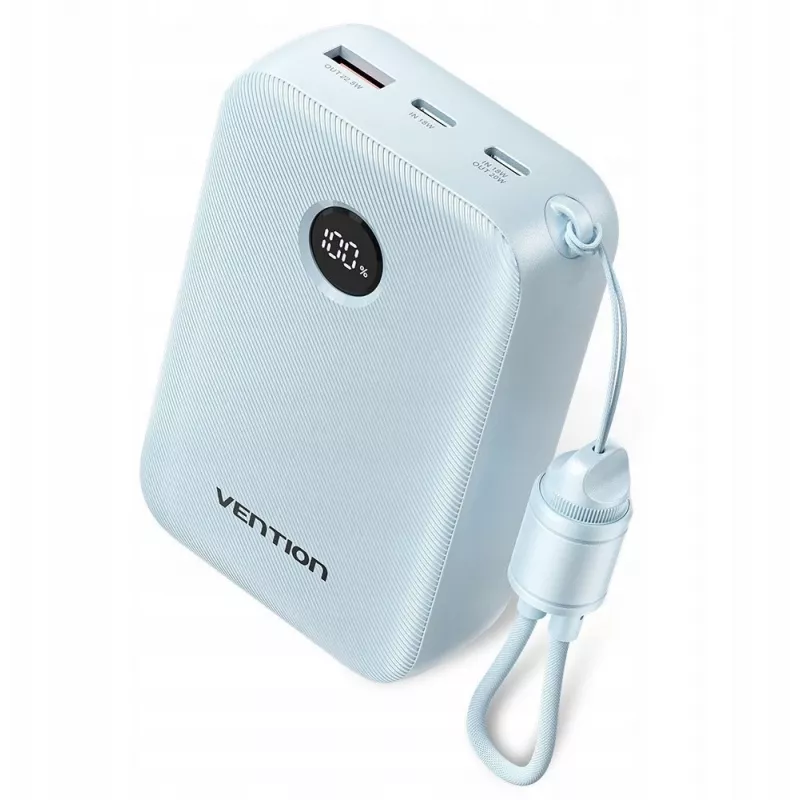 Powerbank Vention FKBL0-C 20000 mAh, 2x USB-C + 1x USB-A, blauw