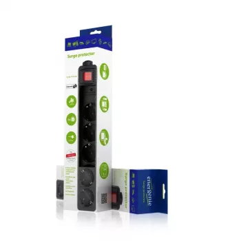 Overspanningsbeveiliging Gembird SPG5-C-10 zwart 5 AC-stopcontacten 250V 3m