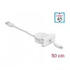 Kabel DeLOCK Easy 45 Module USB 2.0 Oprolbaar kabel USB Type-A naar 8 Pin Lightning bus wit